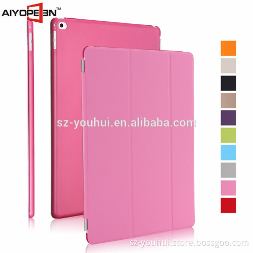 Hot Sales fashion and PU smart cover case Many folded 3 styles tablet shenzhen supplier for ipad pro 12.9''cases